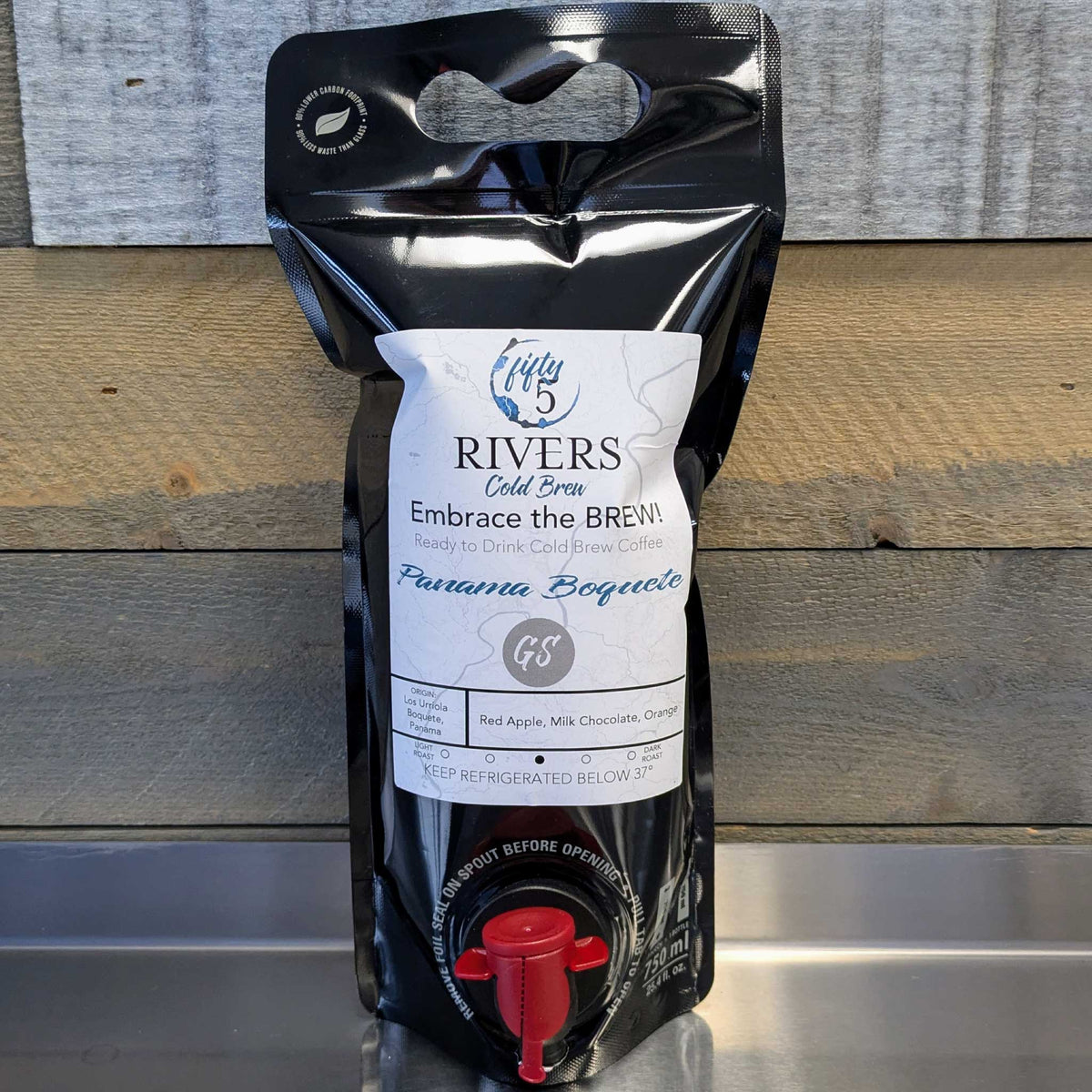 Medium Roasted Panama Boquete Ready to Drink Cold Brew Coffee in a 750ml pouch