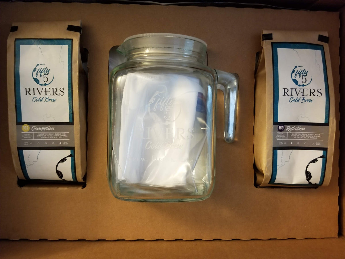 Cold brew coffee bean blend do it yourself kit for home contents, Reflection 180 and Connection 102