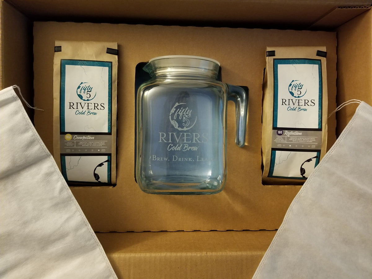 Cold brew coffee bean blend do it yourself kit for home, what you receive, Reflection 180 and Connection 102