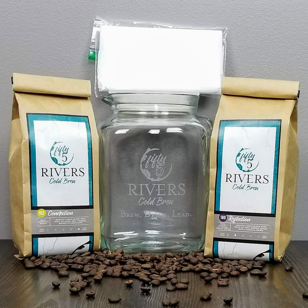 Cold brew coffee bean blend do it yourself kit for home, Reflection 180 and Connection 102