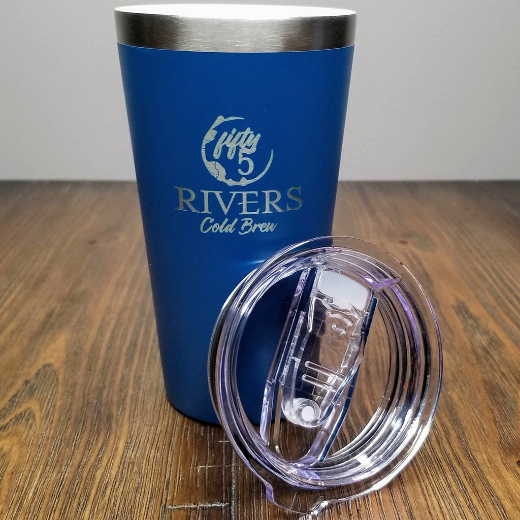 Cold brew beverage 16 ounce tumbler with lid