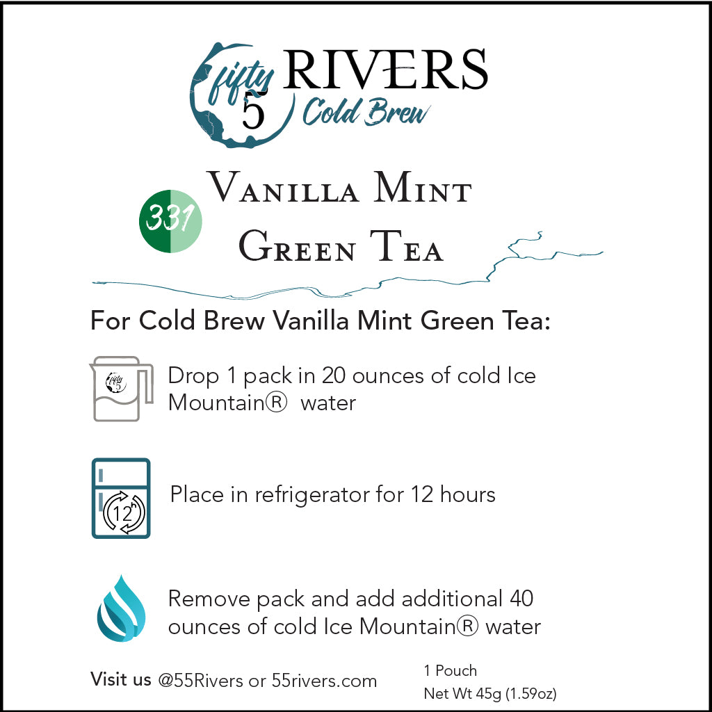 Vanilla Mint Green Cold Brew Tea Instructions